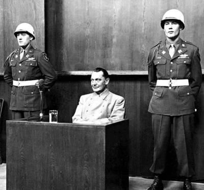 Hermann Goering zeznaje przed Trybunałem Norymberskim FOT. ARCHIWUM