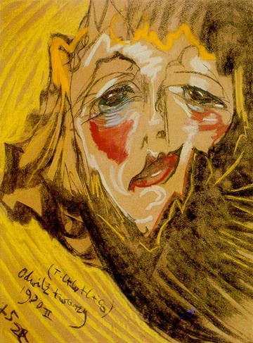 Portret Neny Stachurskiej. "Odwilż twarzy", 1930. Obraz Witkacego zMuzeum Pomorza Środkowego w Słupsku.