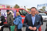 Andrzej Szejna i kandydaci Lewicy na kieleckich bazarach. Ostre słowa o edukacji i służbie zdrowia (WIDEO, ZDJĘCIA)