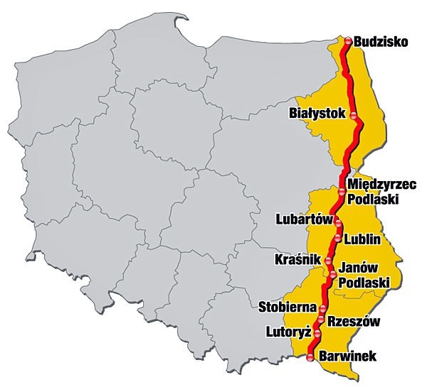 Długość polskiego odcinka „Via Carpatia” to 683 km, których...