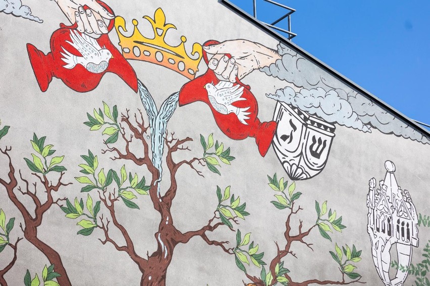 Nowy krakowski mural nawiązuje do historii dzielnicy, w...