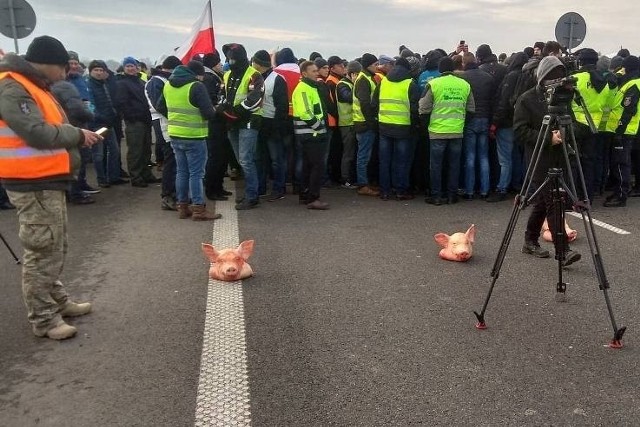 Wczorajszy protest na autostradzie z Łodzi do Warszawy