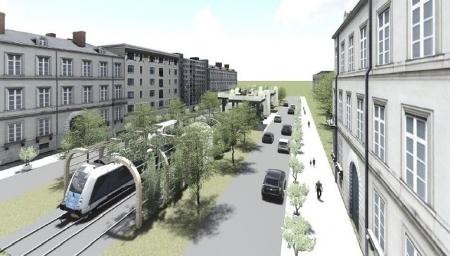 Wstępne projekty nowej linii tramwajowej wzdłuż Alej Trzech Wieszczów, które powstały na Politechnice Krakowskiej