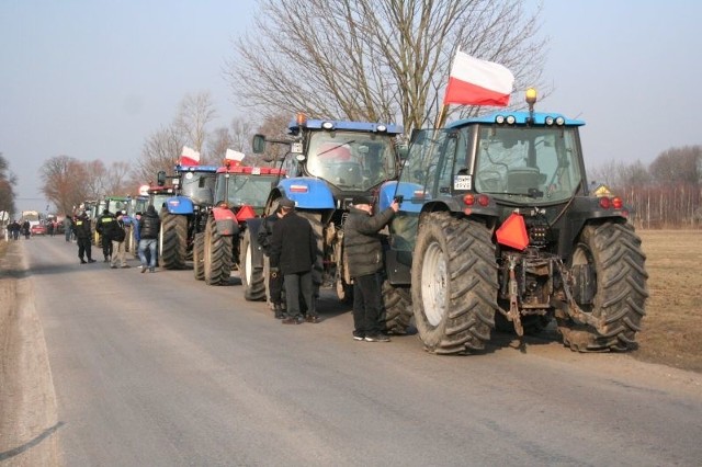 We wczorajszym proteście wzięło udział prawie 100 ciągników