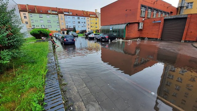 W wyniku ulewy w Koszalinie zalanych zostało wiele ulic