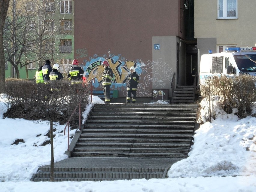 Alarm bombowy w Wodzisławiu Śl. Ewakuowano mieszkańców 10- piętrowego bloku [ZDJĘCIA]