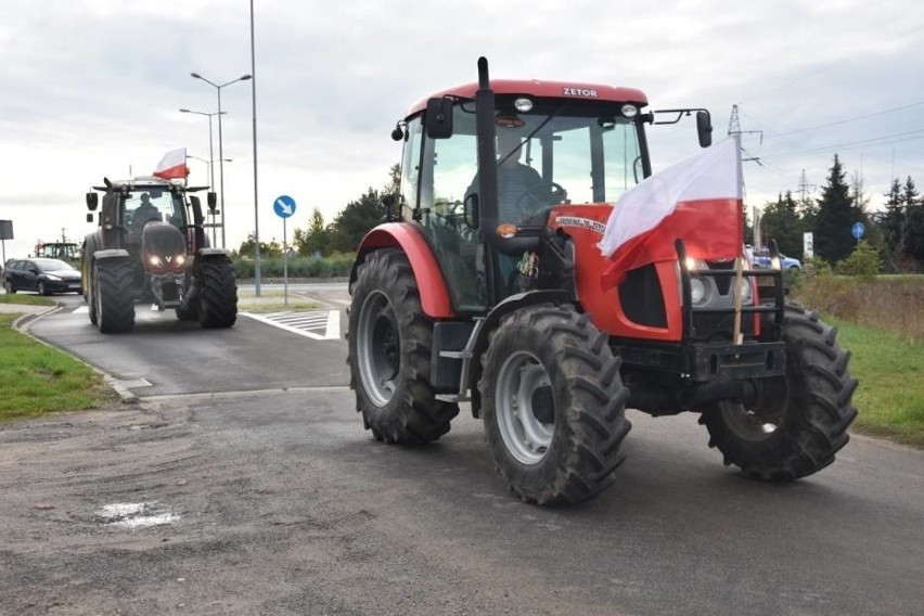 Tak wyglądał protest rolników w Wągrowcu....
