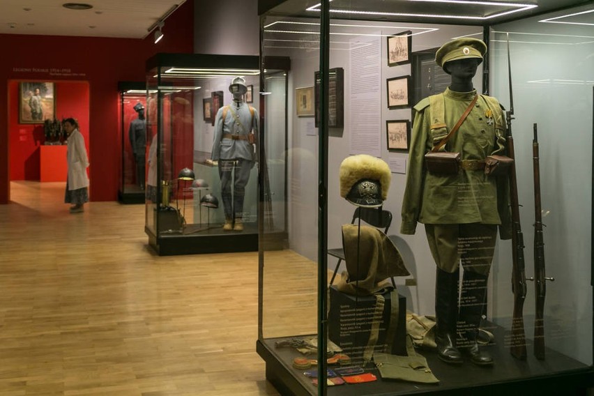 Wystawę „Legiony Polskie 1914–1918” ciekawie zaaranżowano