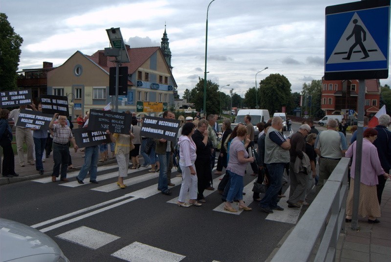 Blokada drogi krajowej nr 32 w Krośnie Odrzańskim 