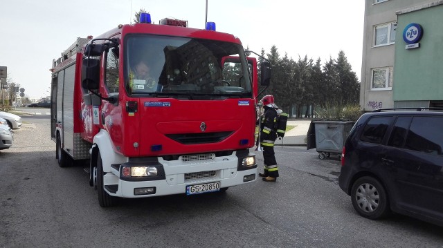 Dziś przed południem w Słupsku Straż Pożarna interweniowała w bloku przy ul. Romera 1. Palił się kontener na śmieci w pomieszczeniu śmietnika. Ogień został szybko zlokalizowany i ugaszony. Częściowemu  uszkodzeniu uległ jeden z kontenerów na śmieci. W wyniku pożaru powstało spore zadymienie na klatce schodowej. Dym przedostawał się tam przez tunel zsypu na śmieci.