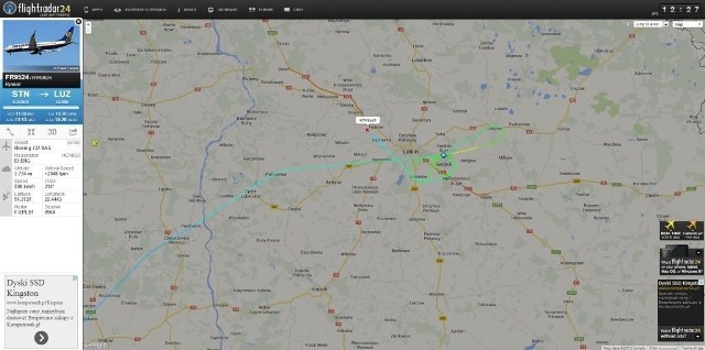 Samolot lecący z Londynu nie wylądował w Porcie Lotniczym Lublin.