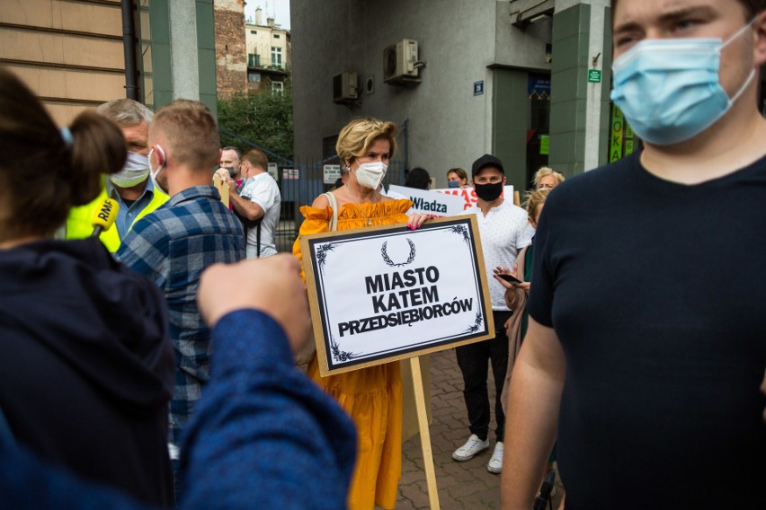 Protest mieszkańców Krakowa.