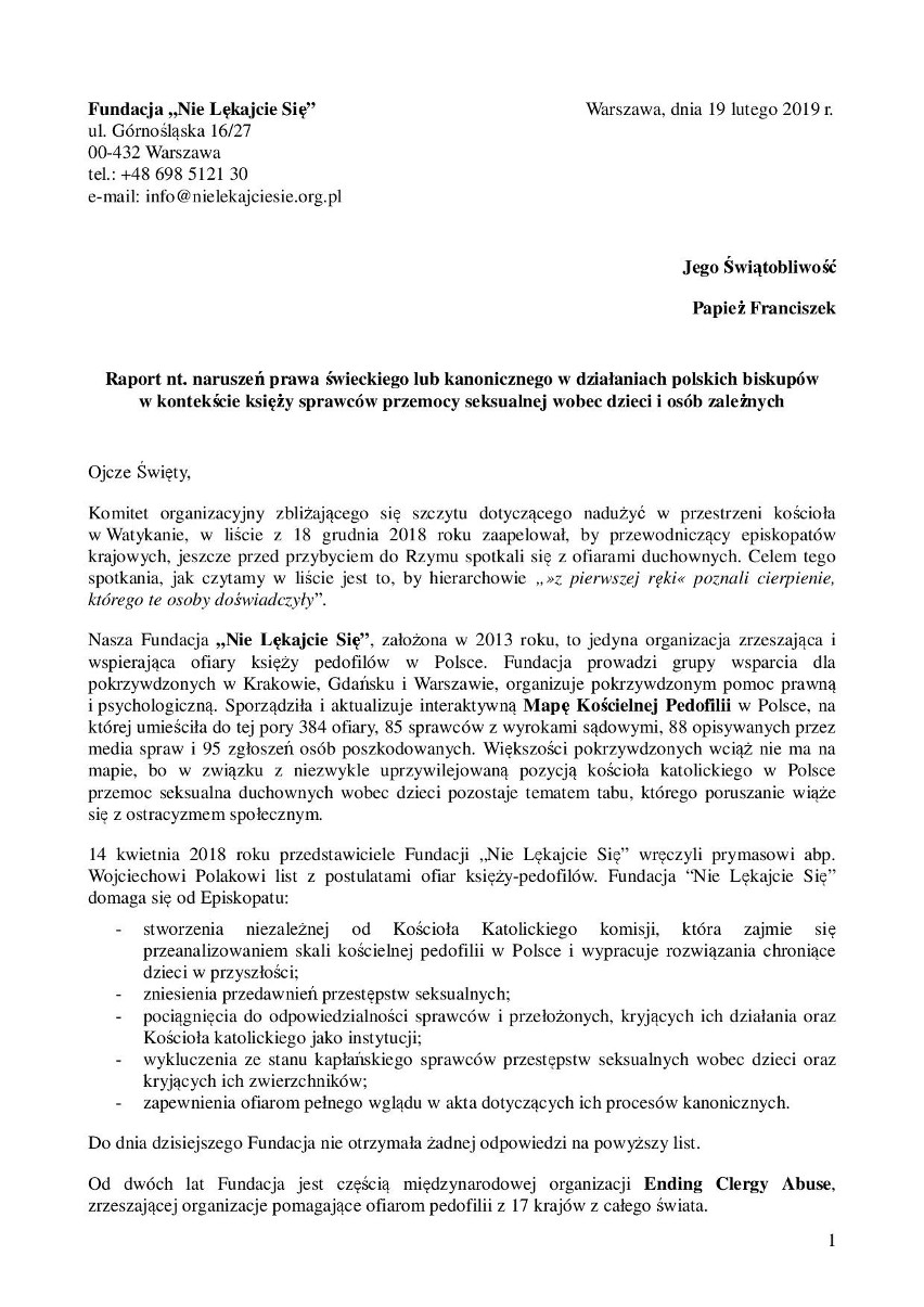 Pedofilia w kościele. Oto kapłani, którzy ukrywali księży pedofilów [raport "Nie lękajcie się"]