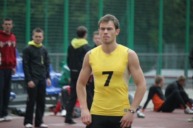 Mateusz Biegajło (AZS UMCS Lublin) pobiegnie w Tampere w sztafecie 4x100 m