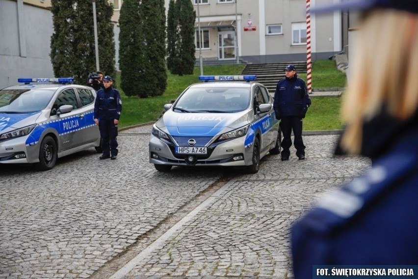 Nowymi elektrycznymi radiowozami w świętokrzyskiej policji...