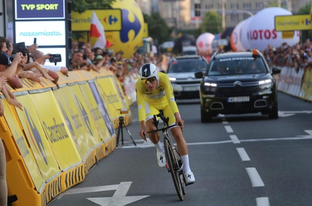 Na 6. etapie Tour de Pologne w Katowicach kolarze rywalizowali w jeździe indywidualnej na czas    Zobacz kolejne zdjęcia. Przesuwaj zdjęcia w prawo - naciśnij strzałkę lub przycisk NASTĘPNE