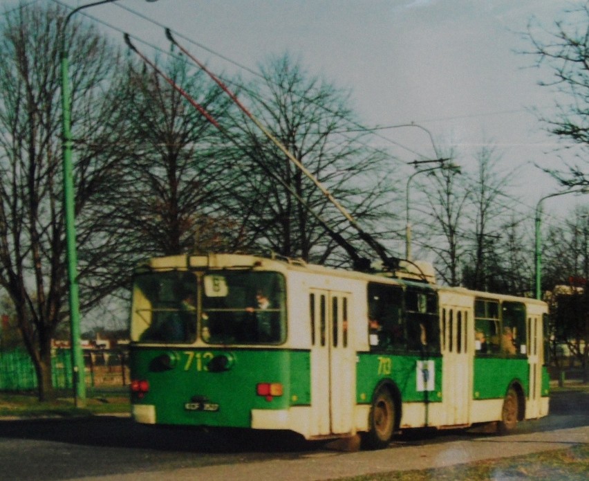 Pierwszy tyski trolejbus. Wprawdzie nie zielony, a czerwony,...