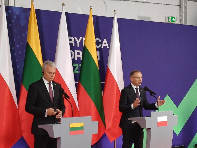 Podczas Krynica Forum 2023 odbyła się konferencja z udziałem prezydentów Polski Andrzeja Dudy i Litwy Gitanasa Nausėdy.
