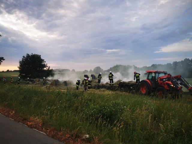 Pożar siana w Suchej Koszalińskiej