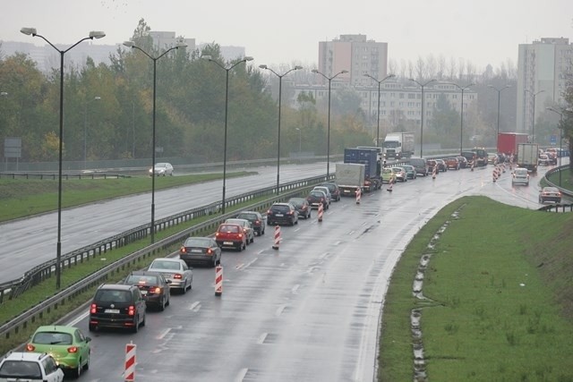 Korki na DTŚ w Świętochłowicach