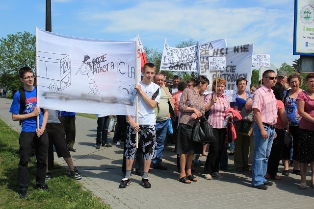 Protest w Chełmie: Mieszkańcy gminy Ruda-Huta wyszli na ulice
