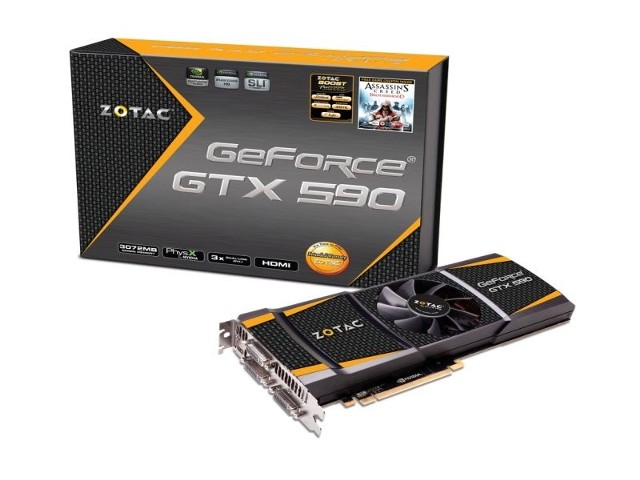 Megawydajna karta graficzna GeForce GTX 590.