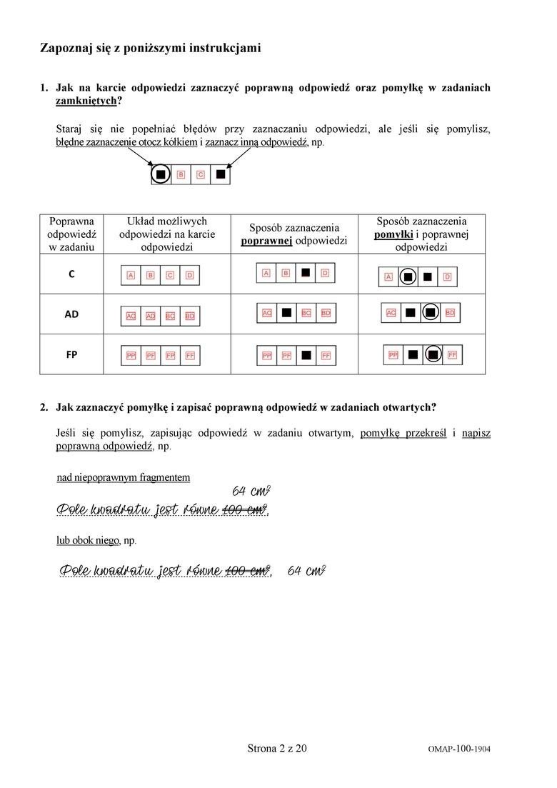 EGZAMIN ÓSMOKLASISTY MATEMATYKA - ODPOWIEDZI, ARKUSZE, ZADANIA. Mamy już arkusze CKE! Jakie były zadania na egzaminie? 16.04.2019