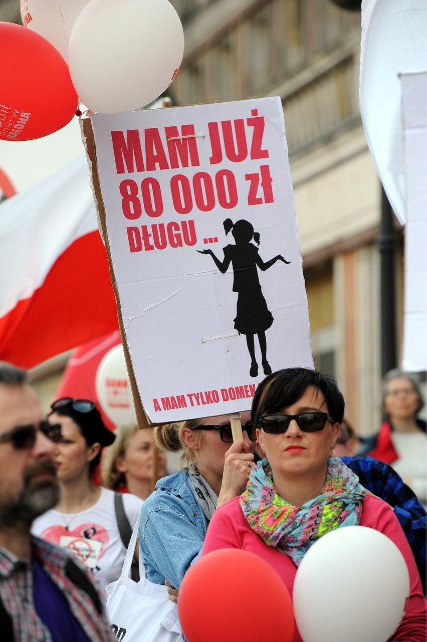 Protest frankowiczów. Kredytobiorcy, którzy mają kredyty we...