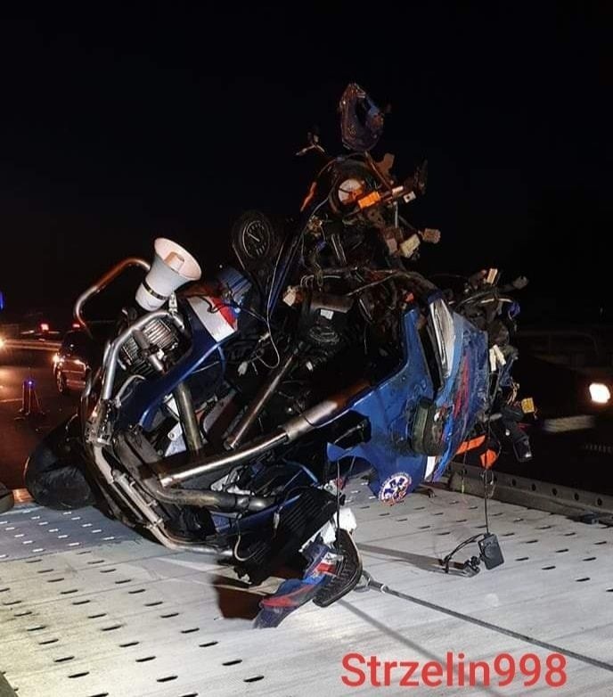 Wypadek na A4. Nie żyje ratownik jadący na motocyklu (ZDJĘCIA)