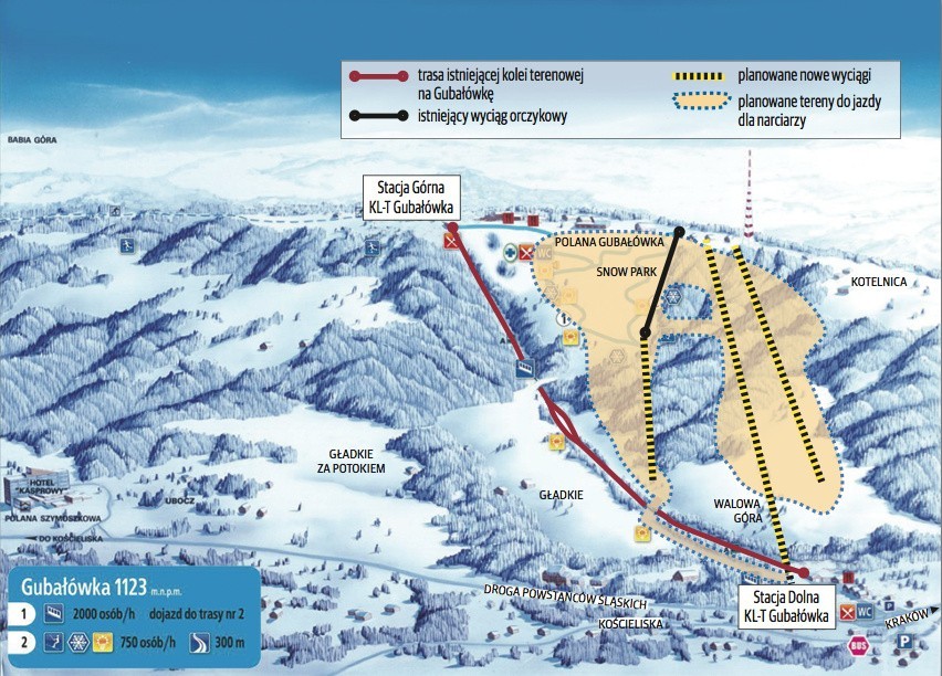 Tak ma wyglądać kompleks narciarski PKL na Gubałówce.