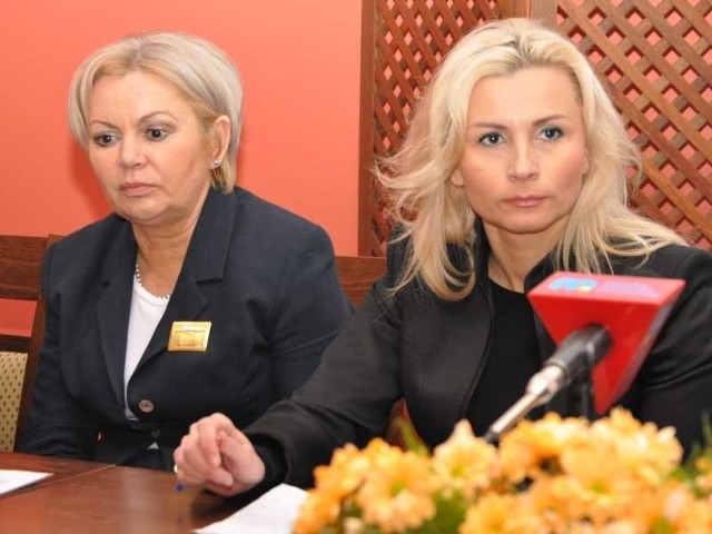 Posłanka Krystyna Skowrońska (z lewej) jest już pewna startu w wyborach parlamentarnych. Iwona Kołek (z prawej) z Tarnobrzega wciąż się waha.