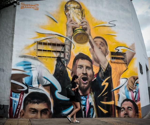 Mural wykonany po zdobyciu mistrzostwa świata