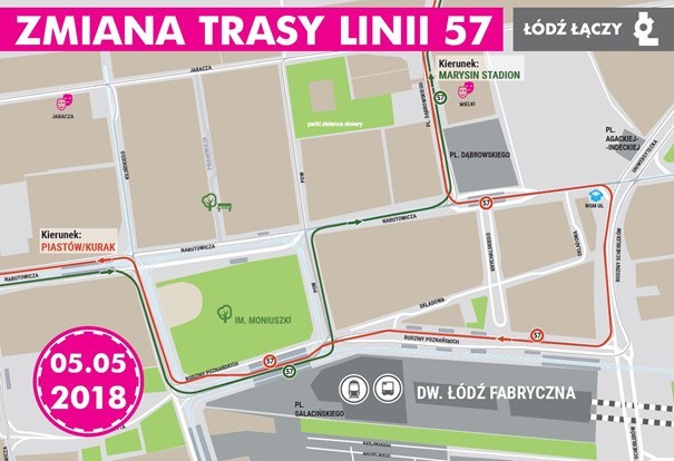 Majówka w Łodzi. Zmiany w komunikacji miejskiej w Łodzi. Tramwaje i autobusy pojadą zmienionymi trasami