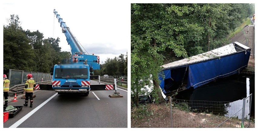 Akcja wyciągania ciężarówki na A6