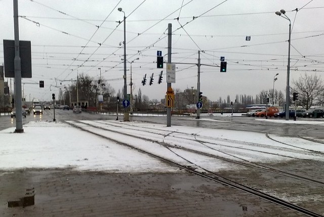 Znów sypnął śnieg w Szczecinie.