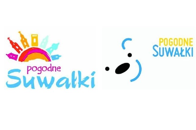 Logo z lewej strony władze Suwałk najpierw zaakceptowały, a potem odrzuciły. Z prawej &#8211; logo, które ma obowiązywać obecnie.