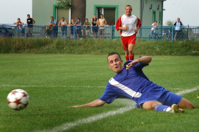 Przemysław Skorupa strzelec gola w meczu z Szydłowianką