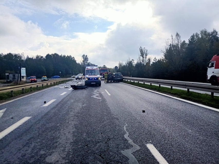 Ciężki wypadek na trasie Dk1 w Brudzowicach....