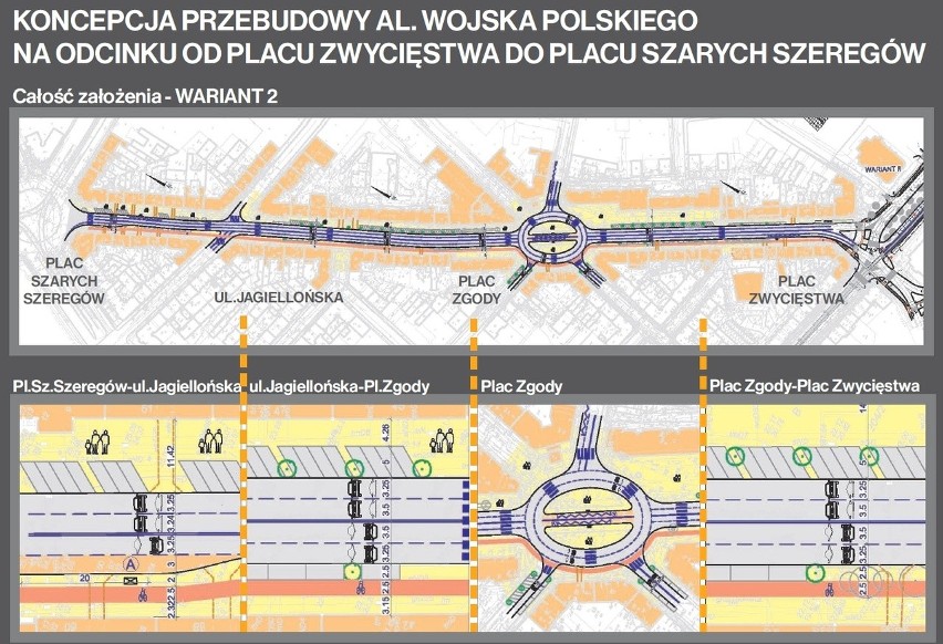 2 wariant wprowadza modyfikację w postaci jednego pasa...