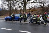 Wypadek na ulicy Szczecińskiej w Szczecinku. Jedna osoba ranna [zdjęcia, wideo]