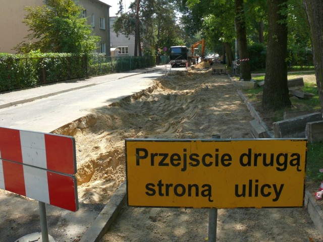 Prace na ulicy Skoczyńskiego.