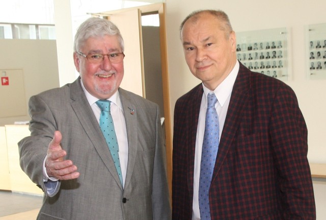 Joachim Mertes i przewodniczący sejmiku Norbert Krajczy.