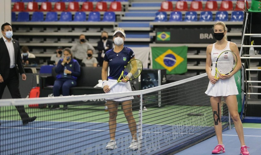 16.04.2021. Bytom: Mecz Billie Jean King Cup Polska -...