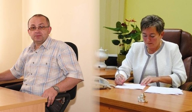 Jerzy Wójtowicz i Halina Gierszewska, którzy ubiegają się o stanowisko dyrektora SP nr 1 w Miastku.