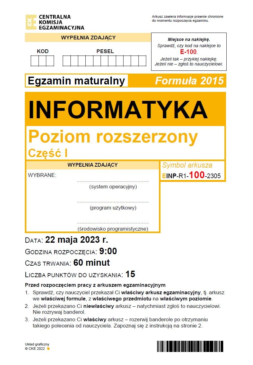 Matura z informatyki 2023 | Gazeta Pomorska
