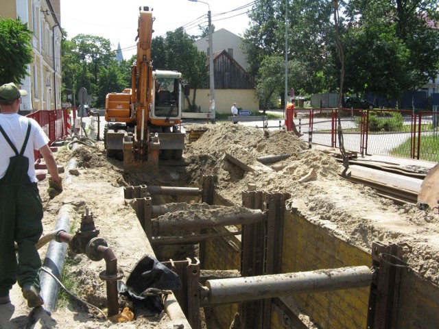 Budowa kanalizacji sanitarnej na ulicy Kościuszki w Nisku.
