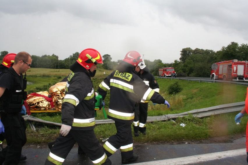 Wypadek autokaru Gdynia-Katowice w Głogówku Królewskim