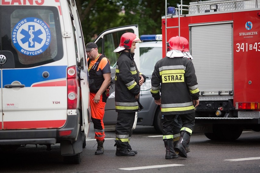 Wypadek przy wylocie na Gdańsk