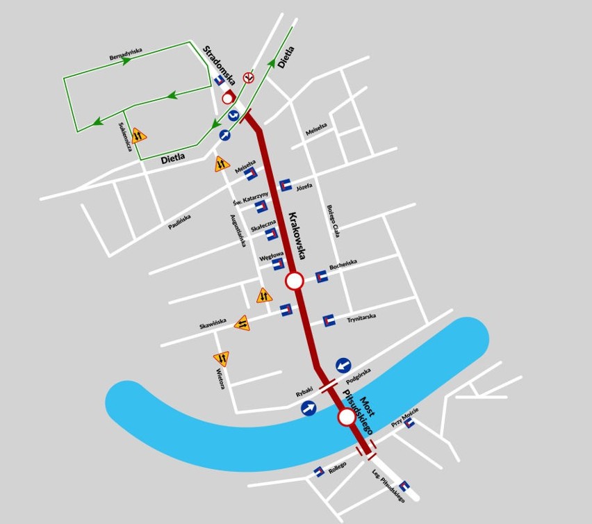 Kraków. W sobotę rozpocznie się przebudowa ulicy Krakowskiej. Urzędnicy ogłosili, jak pojadą auta i tramwaje