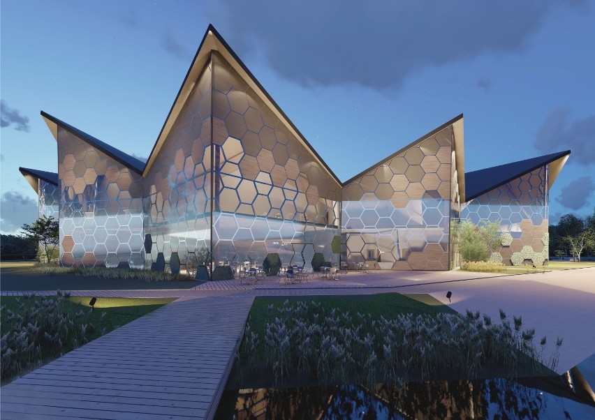 Projekt architektoniczny Centrum Sportów Wodnych wykonany...